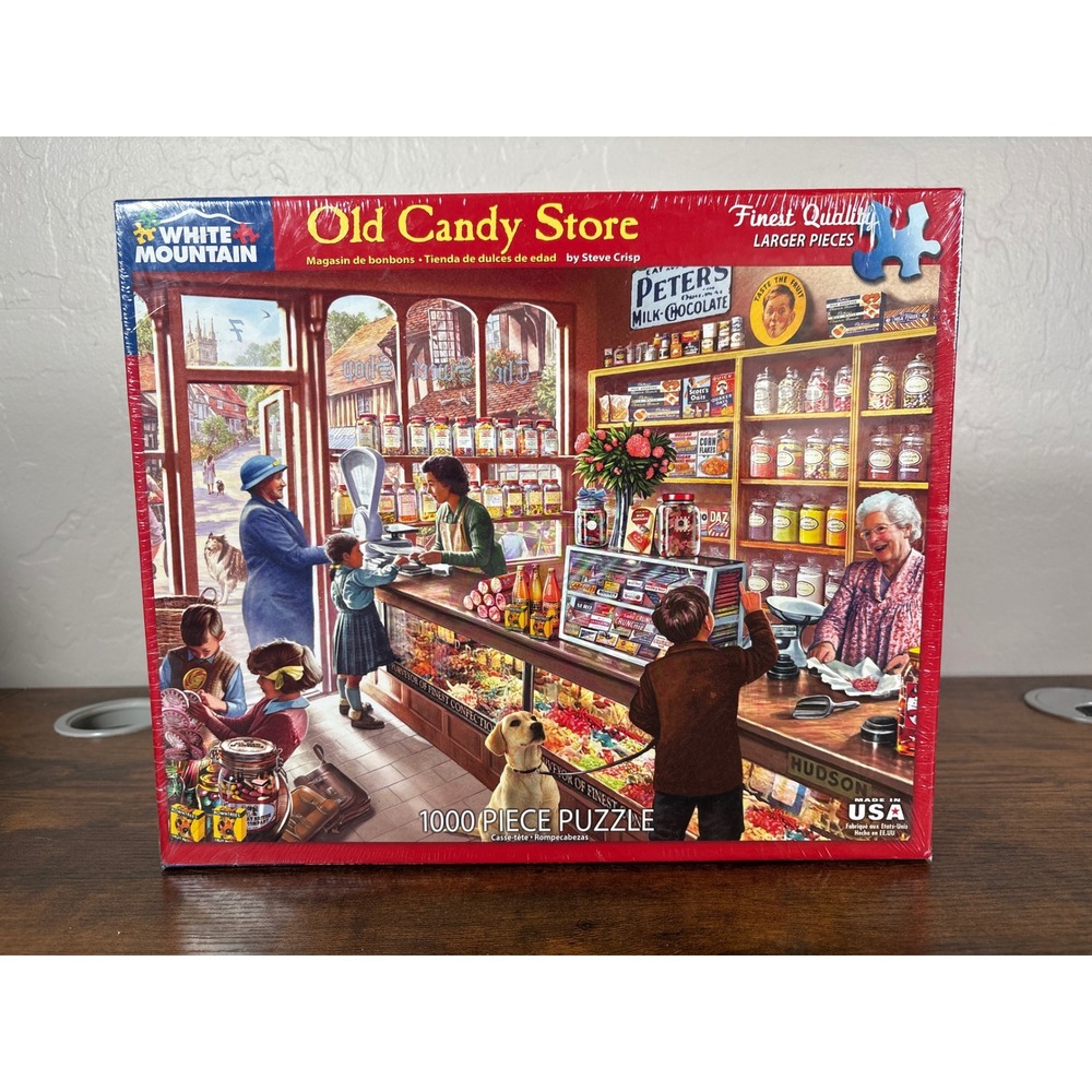 White Mountain Puzzles Old Candy Store 1000 Piece Jigsaw Puzzle Steve Crisp 1083
